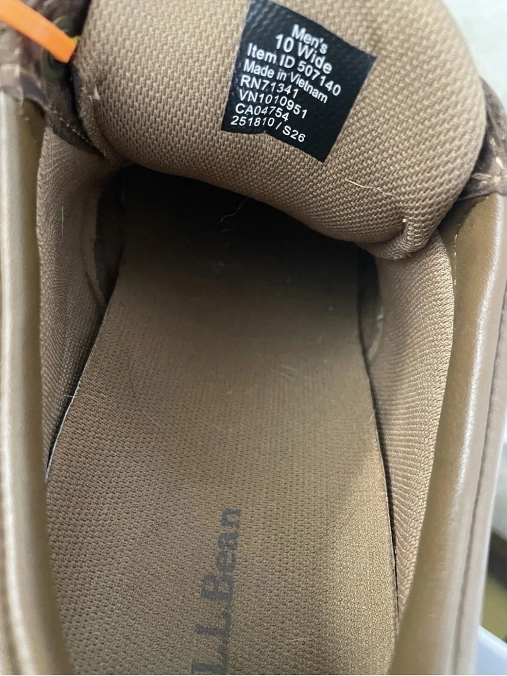 L.L. Bean Stonington Moc Toe Shoes Men's 10 WIDE Dark Cocoa Leather 507140
